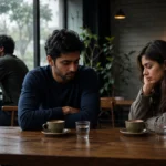 A thoughtful conversation about Dating a Friend's Ex reflecting Relationship Psychology concepts.