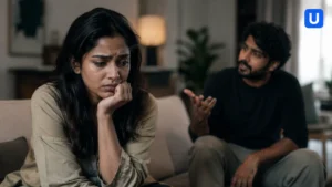 A person experiencing emotional manipulation and understanding gaslighting meaning in a toxic relationship.