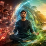 A man managing stress showcasing the concept of emotional intelligence in hindi.