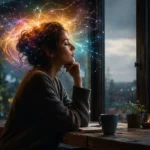 Highly Sensitive Person sitting calmly in a mindful room, representing emotional sensitivity and HSP characteristics.
