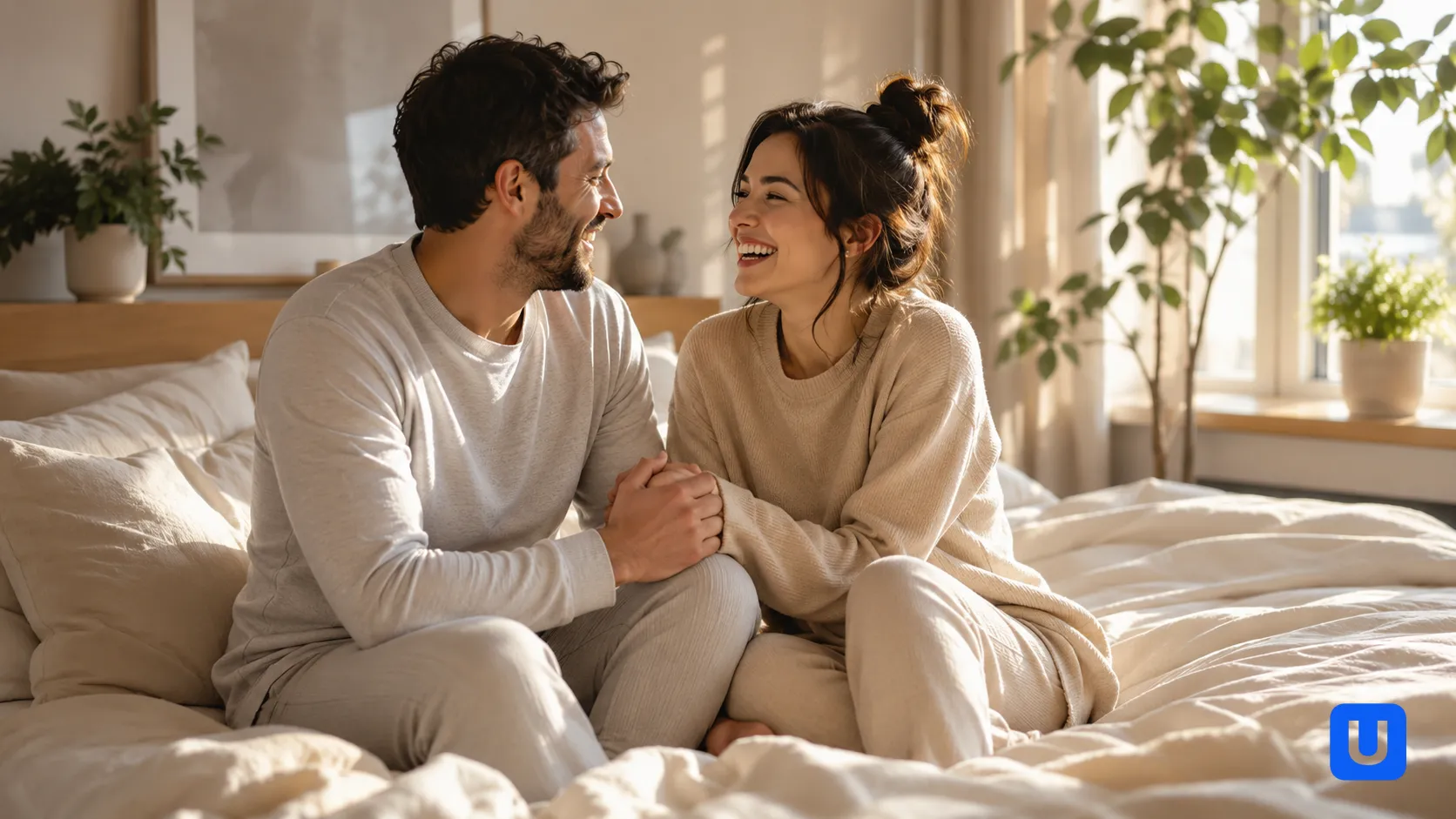 A mature couple experiencing healthy intimacy and emotional connection through open communication