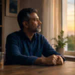 शराब की आदत कैसे छोड़ें और मानसिक स्वास्थ्य को कैसे बेहतर बनाएं, यह दर्शाता एक प्रेरणादायक चित्र (An inspirational image showing how to quit alcohol habit based on addiction psychology)