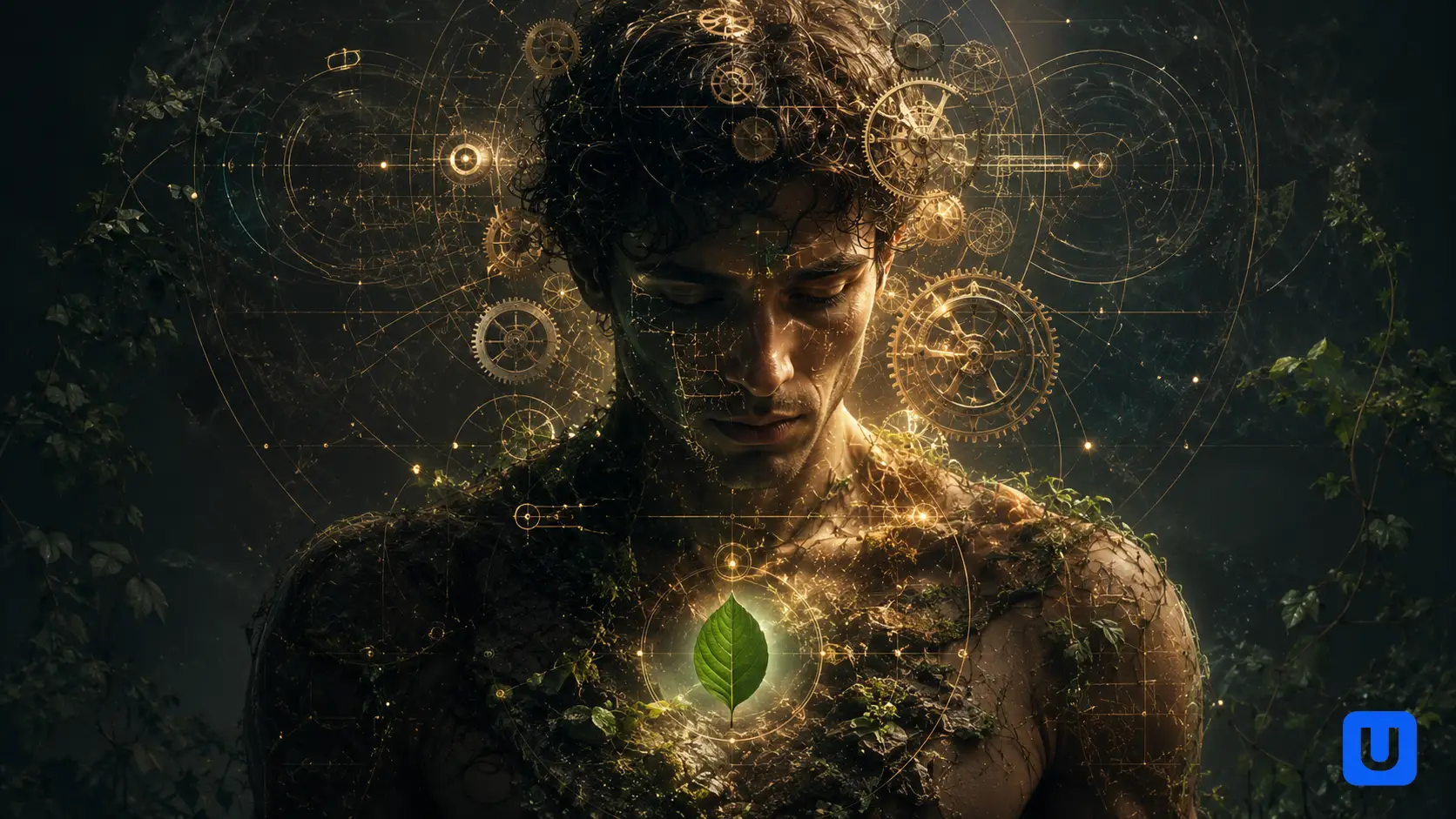 A complex conceptual psychological art illustration showing the analytical and perfectionist mindset of Virgo zodiac sign in Hindi blog.